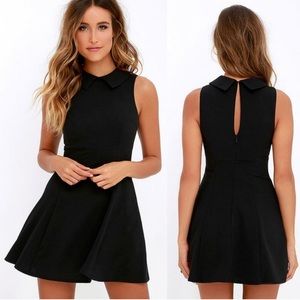 Lulu's | Black | Mod Goals Collared Dress | M |